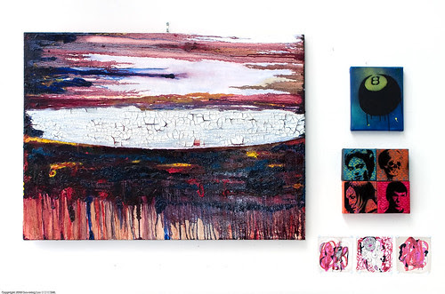 Paintings by Mey Veral, Soule and Collaborative Drawings from BAP Member Meetups, Brooklyn Art Project HQ / Dumbo Arts Center: Art Under the Bridge Festival 2009 /  20090926.10D.54598.P1.CC / SML (by See-ming Lee 李思明 SML)