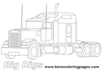 Download Big rigs truck coloring page