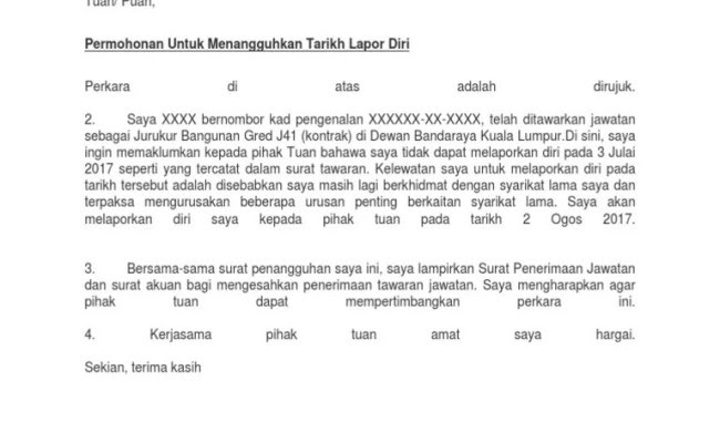 Tangguh lapor diri ini contoh surat penangguhan lapor diri bertugas. Contoh Surat Penangguhan Lapor Diri Otosection