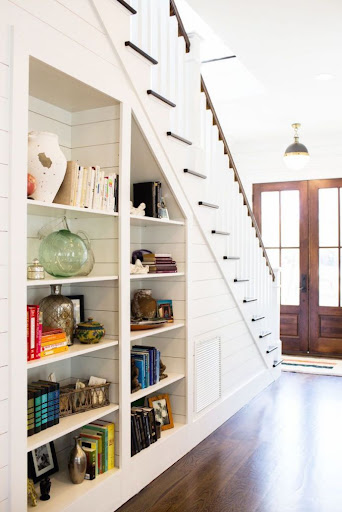 Bookshelf Under Stairs