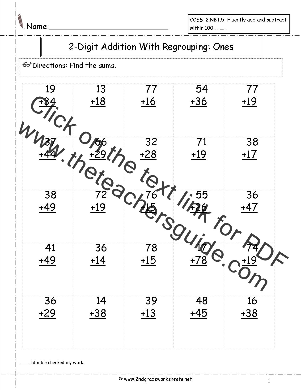 Free Math Worksheets and Printouts