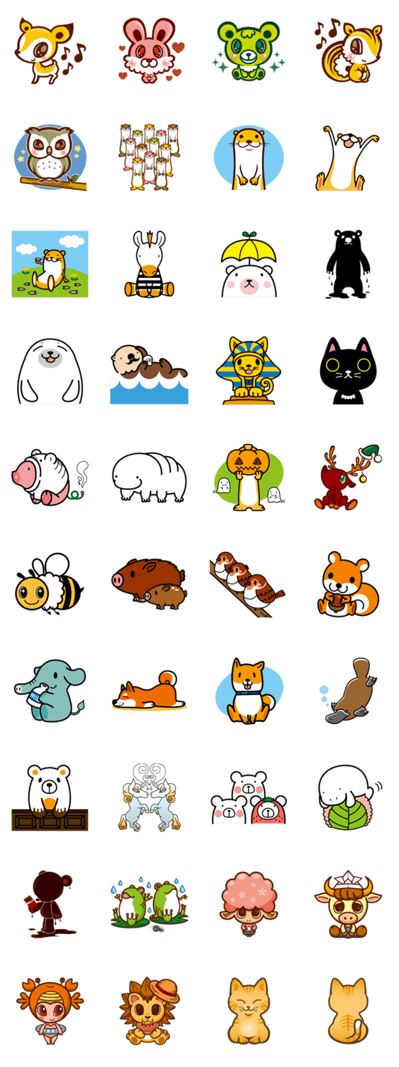 動物キャラクターいろいろ Lineスタンプ検索 Starcher スターチャー