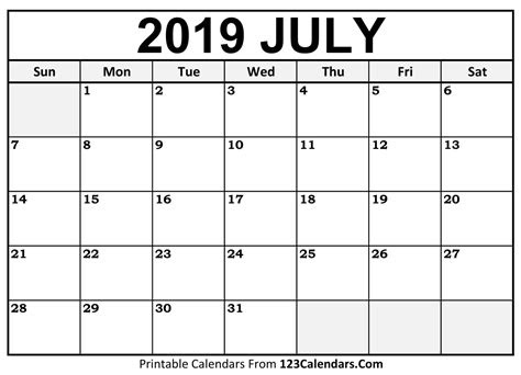  free 5 july 2018 calendar printable template source template