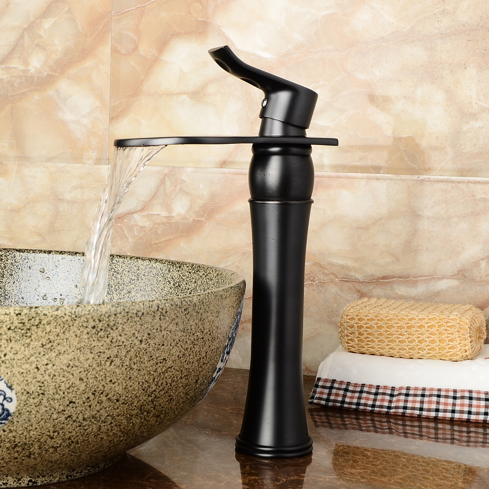 Modern Oil-rubbed Bronze Black Single Handle Sink Faucet