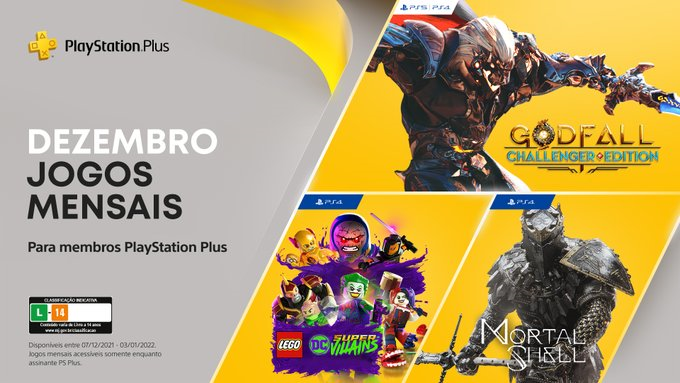 PS Plus de dezembro traz Lego DC Super Villains, Godfall e mais