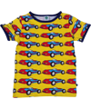 Smafolk fantastisch gele t-shirt met rode racewagens