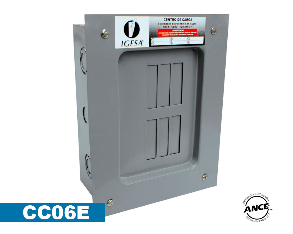 Centro de carga 2 polos Nema 3R intemperie – CC02I | Igesa