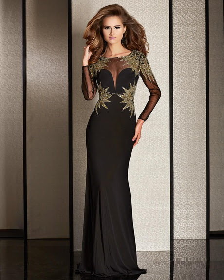 Black and gold mother of the bride dress