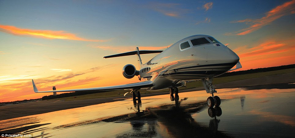 High flyers: The Gulfstream G650 - the world's fastest private jet - is now available for charter in Europe for the first time