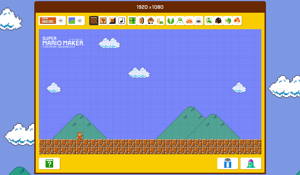 無料でpc スマホのマリオメーカーな壁紙を作成できる スーパーマリオ カベガミ メーカー ライブドアニュース