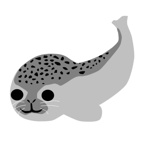 ゴマフアザラシのイラスト