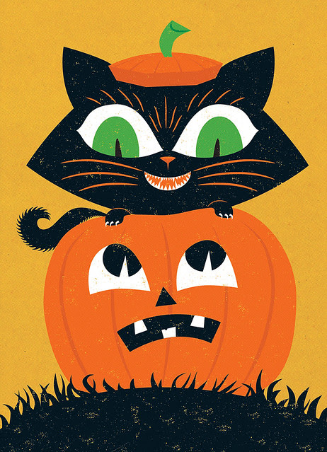 Cat in a Jack o' Lantern