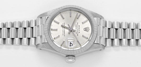 Foto 1, Rolex Datejust Damen-Armbanduhr Weissgold Geprüft Neuz., U1941