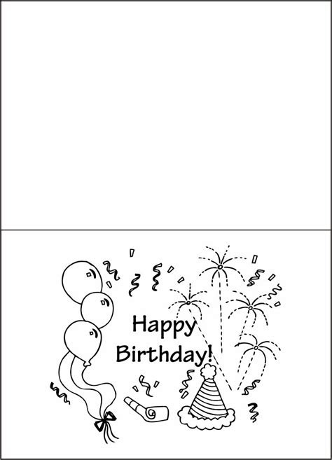 1st coloring pages & cards. 10 best printable birthday cards to color printableecom