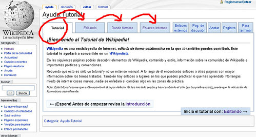 Cómo moverse por el tutorial de Wikipedia