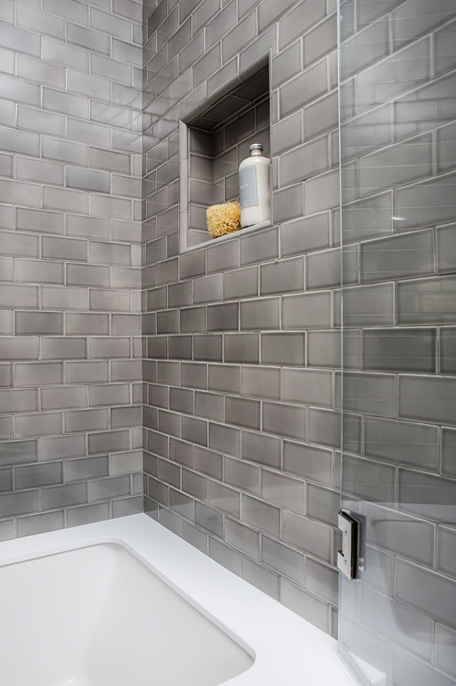Bathroom Reno with Grey Subway Tile Home Bunch Interior Bathroom Reno with Grey Subway Tile Home Bunch Interior