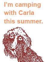 Summer Camp Dog Button