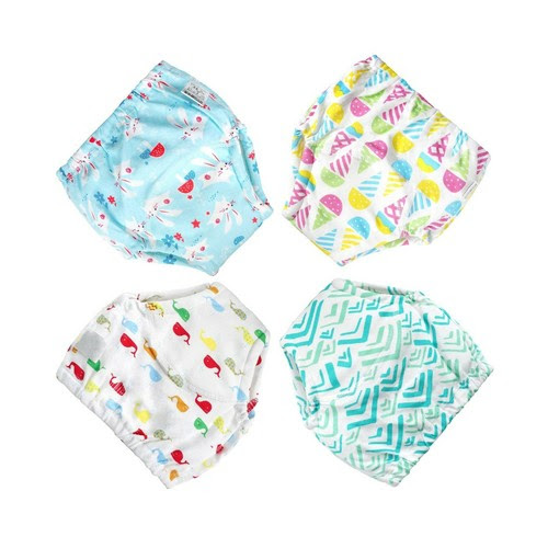 Moomoo Baby Cotton Training Pants 4 Pack Padded Toddler Potty Training Underw