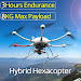  Hybrid drone 3hours endurance and 8kg take off uav for inspection security and surveillance