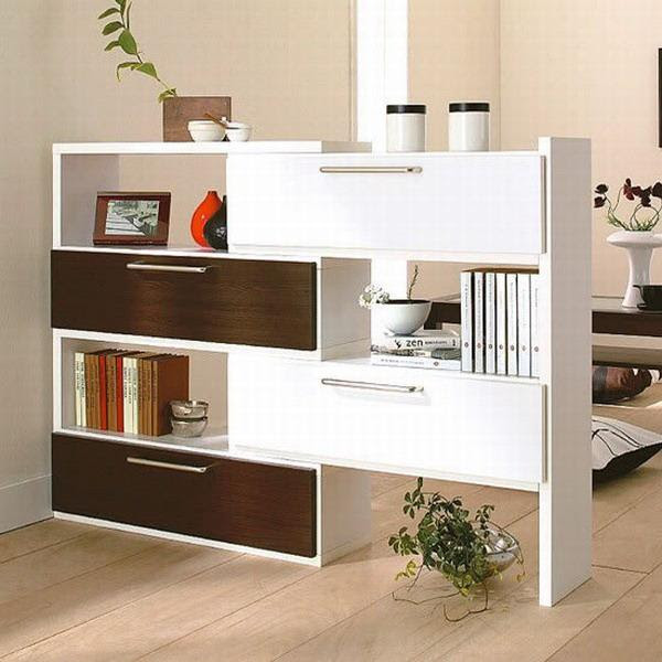 25 Room Dividers with Shelves Improving Open Interior ...
