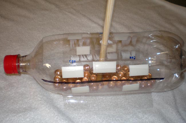 full boat assembly. Note the rectangular hole at the top of the boat ...