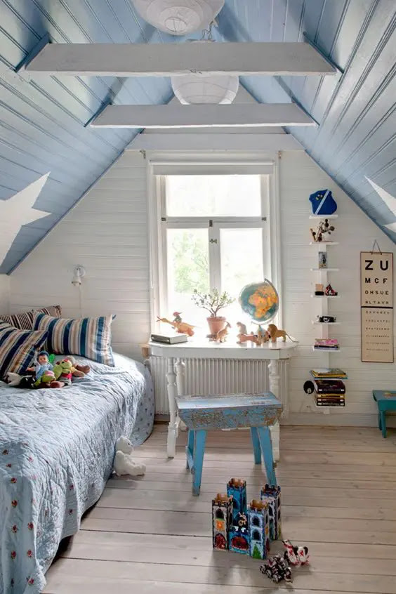 30 Cozy Attic Kids Rooms And Bedrooms - Shelterness