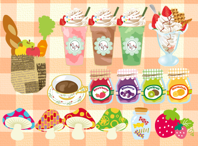 無料写真加工アプリにイラストタッチの可愛い食べ物スタンプ追加 株式会社ゲイトウェブ