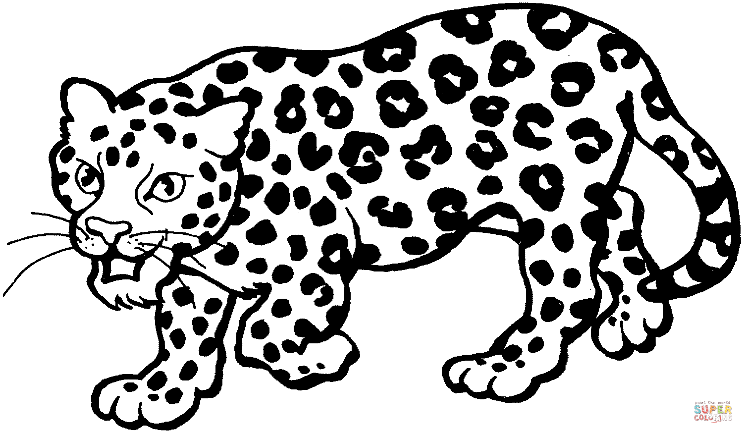 Disegno di Un leopardo da colorare  Disegni da colorare e stampare gratis