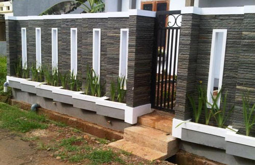 10 Macam macam Pagar  Beton  Minimalis  RUMAH  IMPIAN