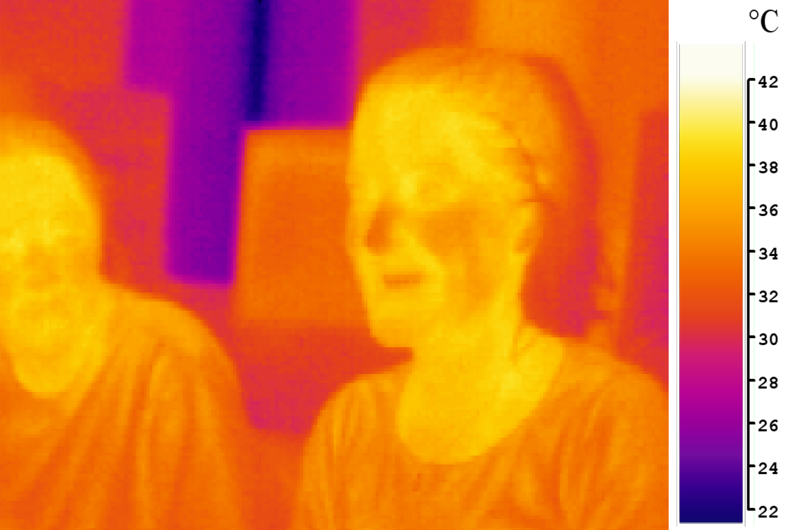 looks for the body heat.