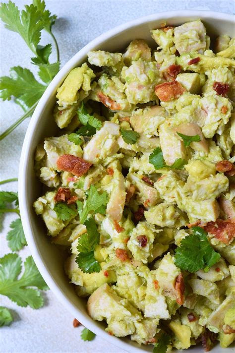 bacon avocado chicken salad  recipe wonkywonderful