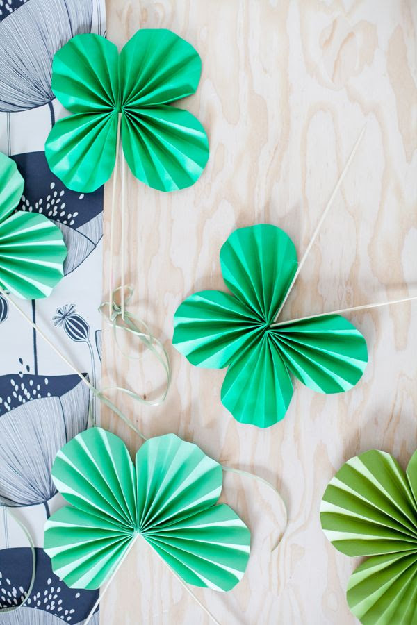 Shamrock Paper Fans