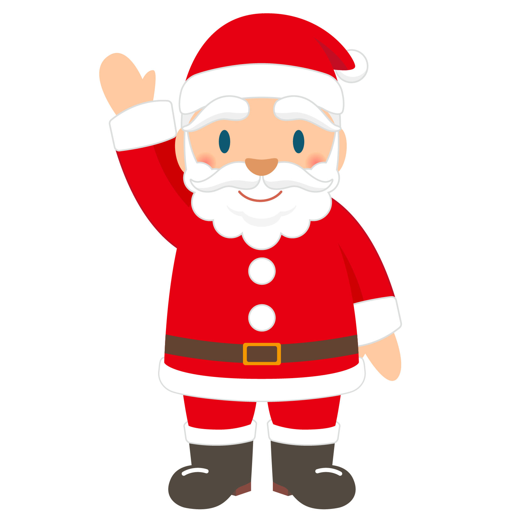 商用フリー 無料イラスト クリスマス サンタクロース Santa Claus 全身 左手上げ 商用ok フリー素材集 ナイスなイラスト
