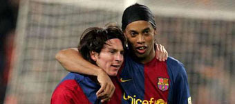 Messi y Ronaldinho