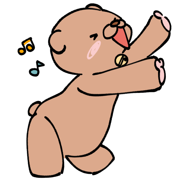 大喜びする熊のイラスト かわいいフリー素材が無料のイラストレイン