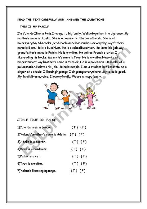  college reading comprehension worksheets