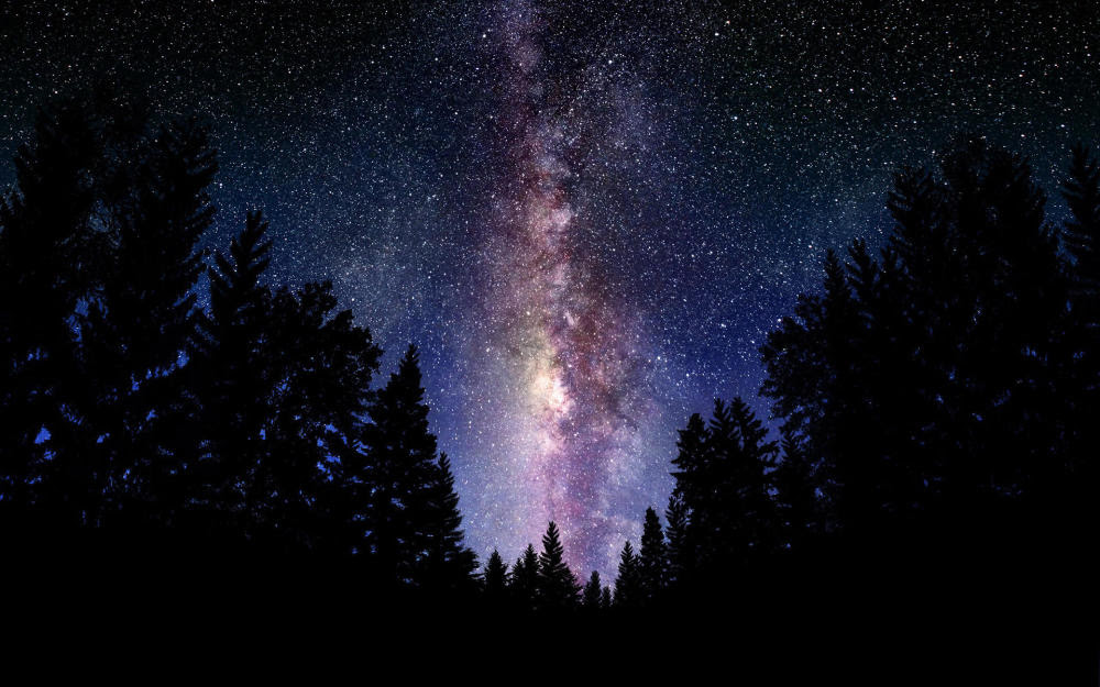 燦爛的星空夜景攝影高清桌面壁紙 Ifuun
