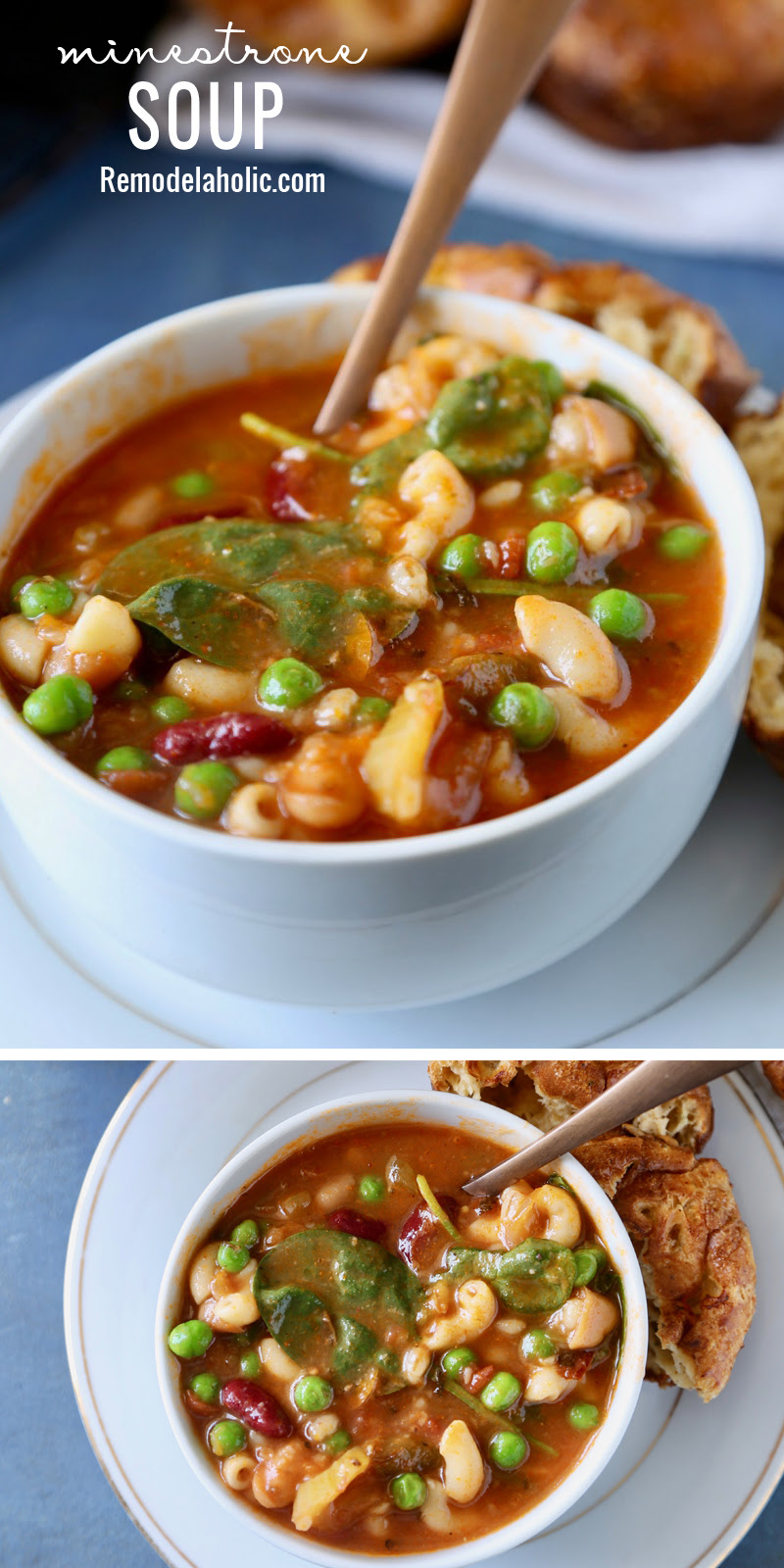It's soup season! This Minestrone Soup is so delicious for fall and winter! Get the recipe at Remodelaholic.com