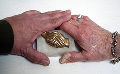 My mom's and mine hands