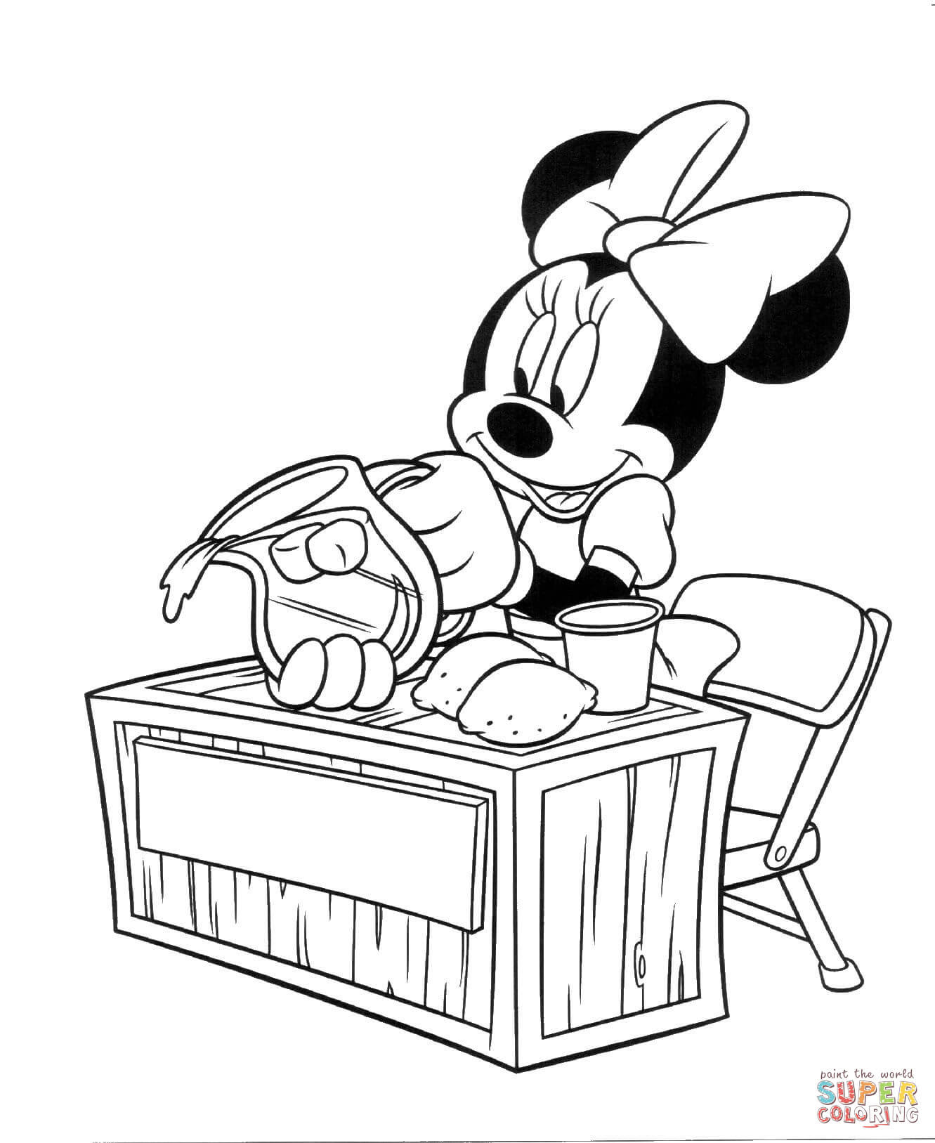 Clicca su disegni da colorare di Minnie