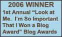 Very official-looking blog award