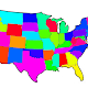 United States Map Color Coded