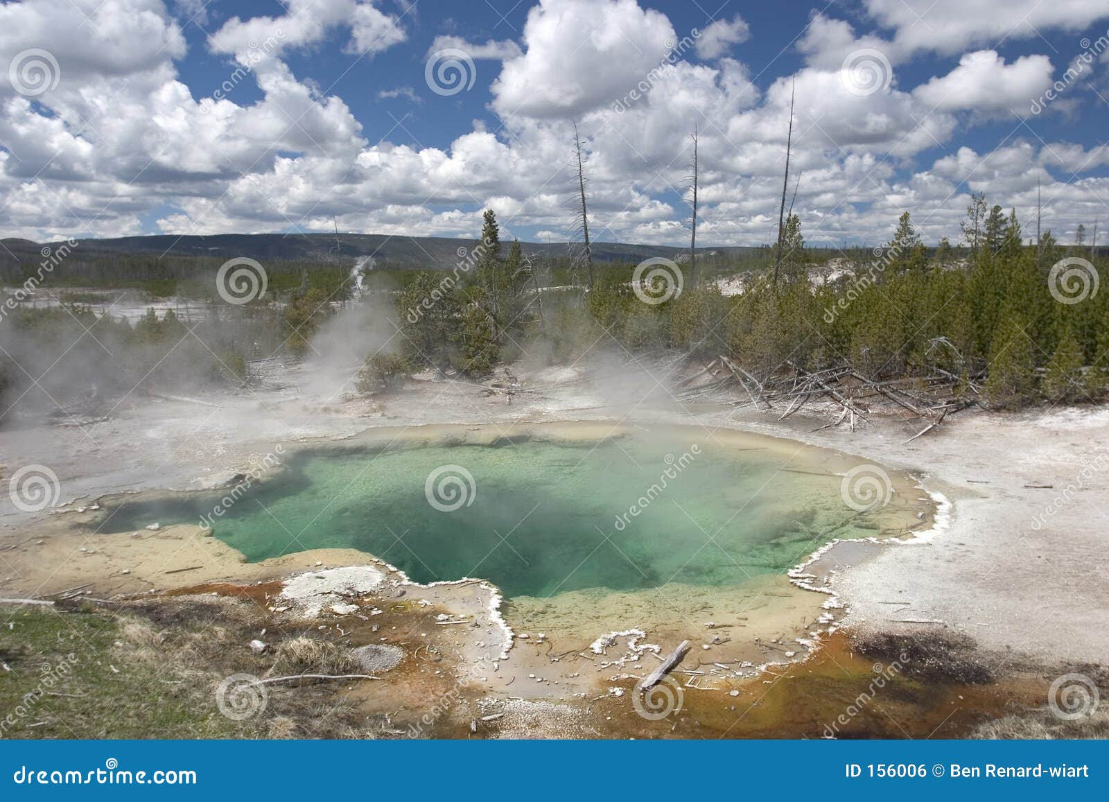 Royalty Free Stock Image: Natural pool. Hot spring, Yellowstone ...