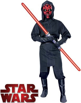 Adult Star Wars Darth Maul Dlx Tunic Pants Mask Costume  