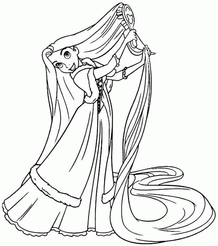 Princess Rapunzel Coloring Pages - Coloring Home You just need to click on the printer icon in.