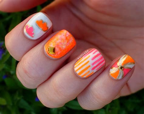 nail cake neon skittle nail art feat illamasqua collide
