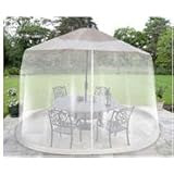 Garden Creations JB5442 Umbrella Table Screen, White, 9-Feet