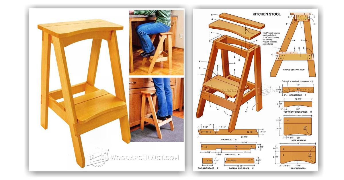 Kitchen Step Stool Plans • WoodArchivist