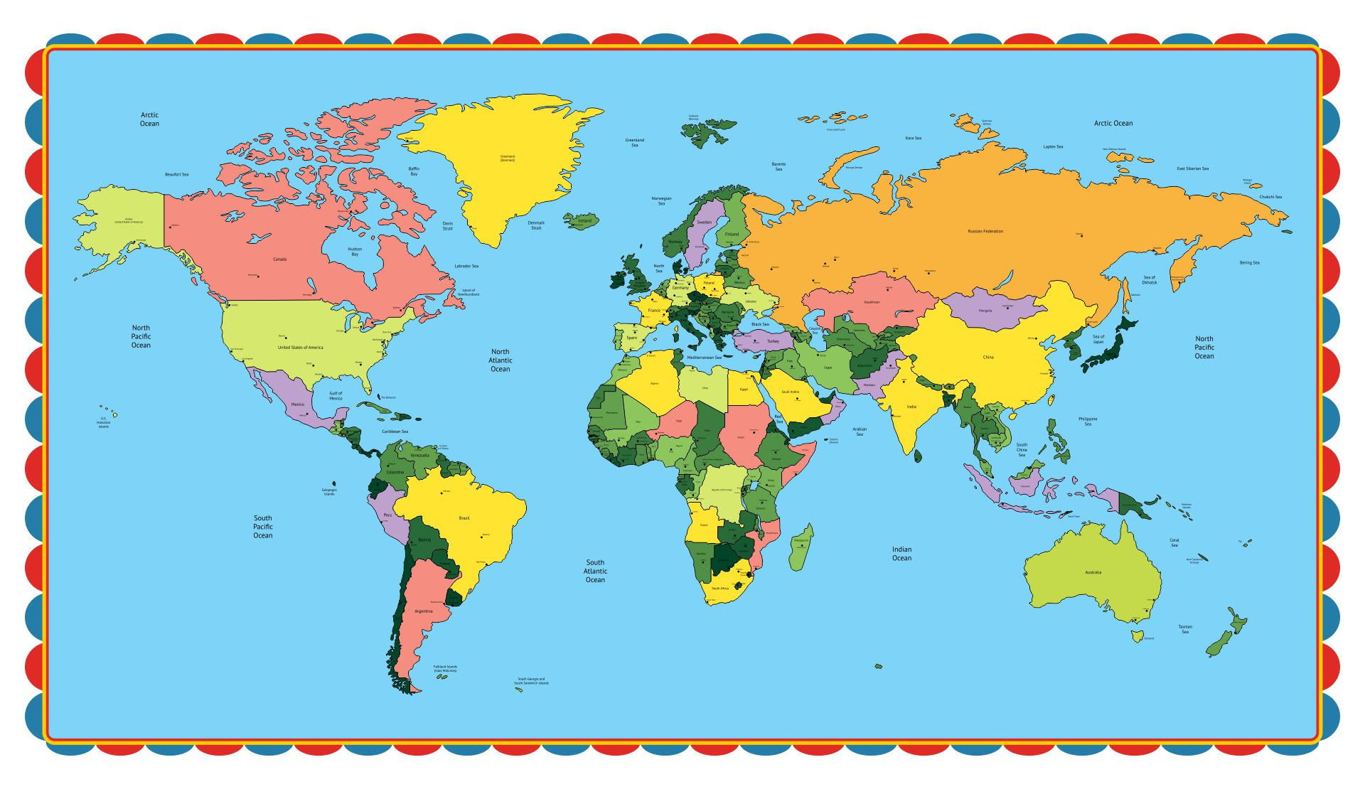 7 Best Images of World Map Printable A4 Size  World Map Printable, World Time Zones Map 