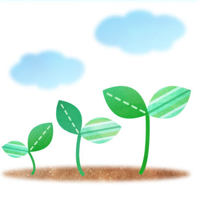 おしゃれなイラストが無料 イラストカップillustcup 双葉 3本